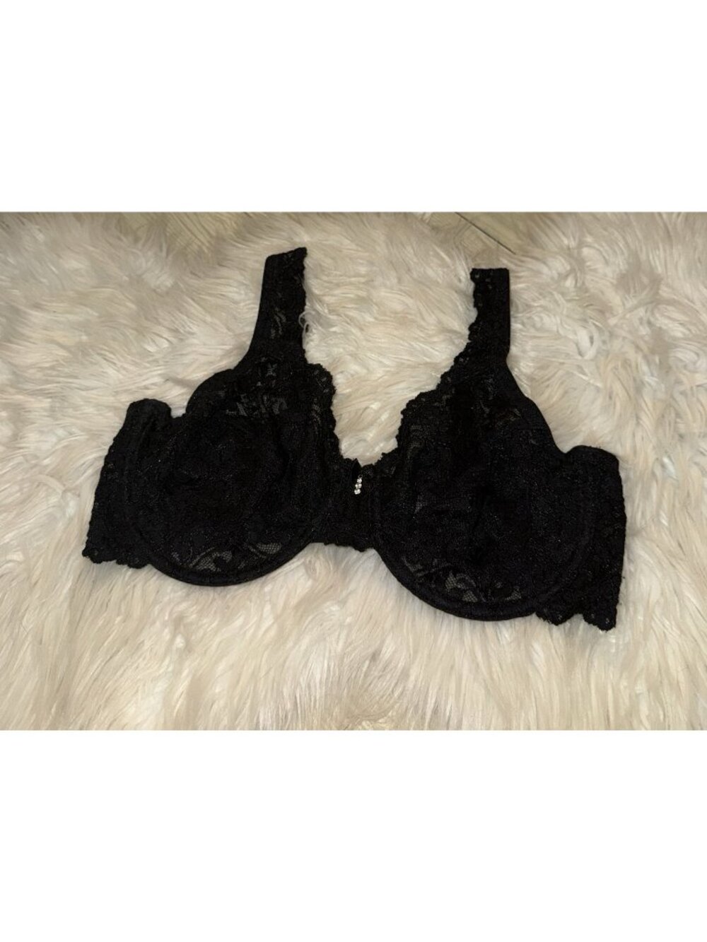 Smart and Sexy 85045 Signature Lace Unlined Bra Sheer UW Womens 38C Black
